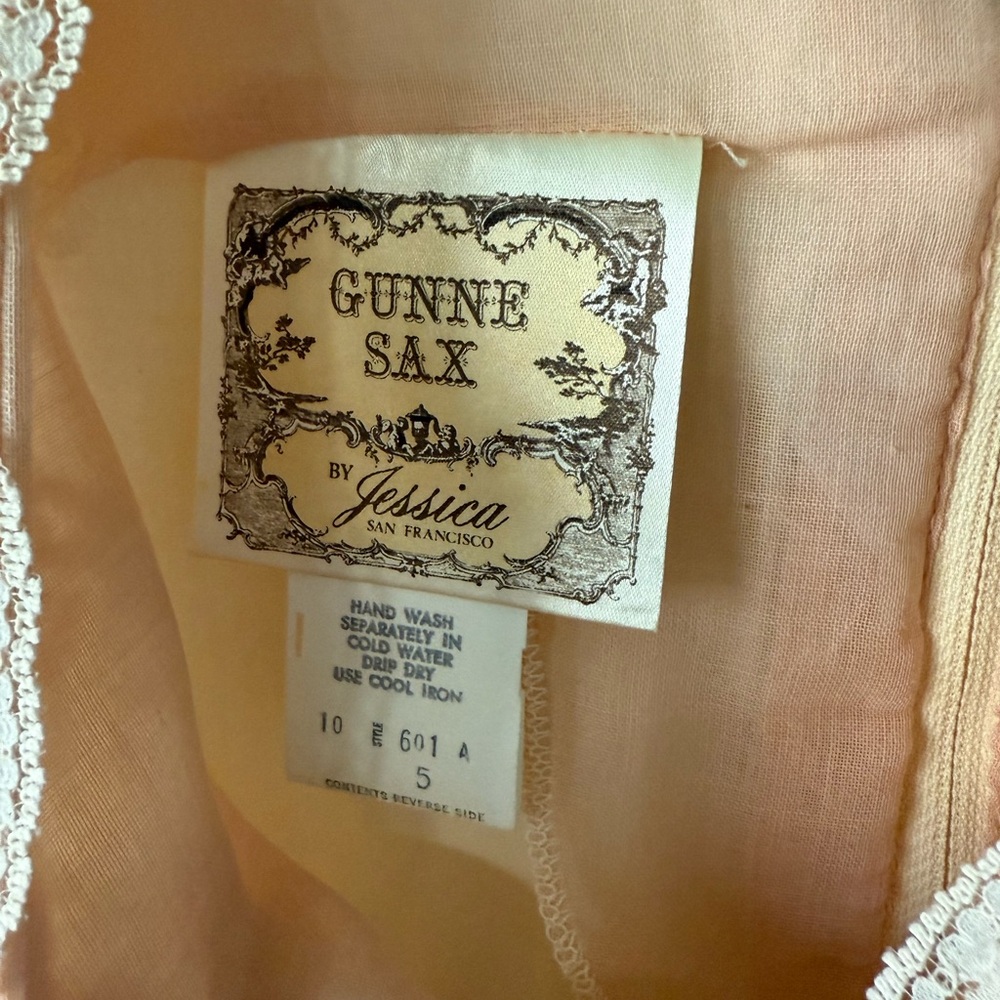 Gunne sax vintage dress pink lace - Picture 3 of 4